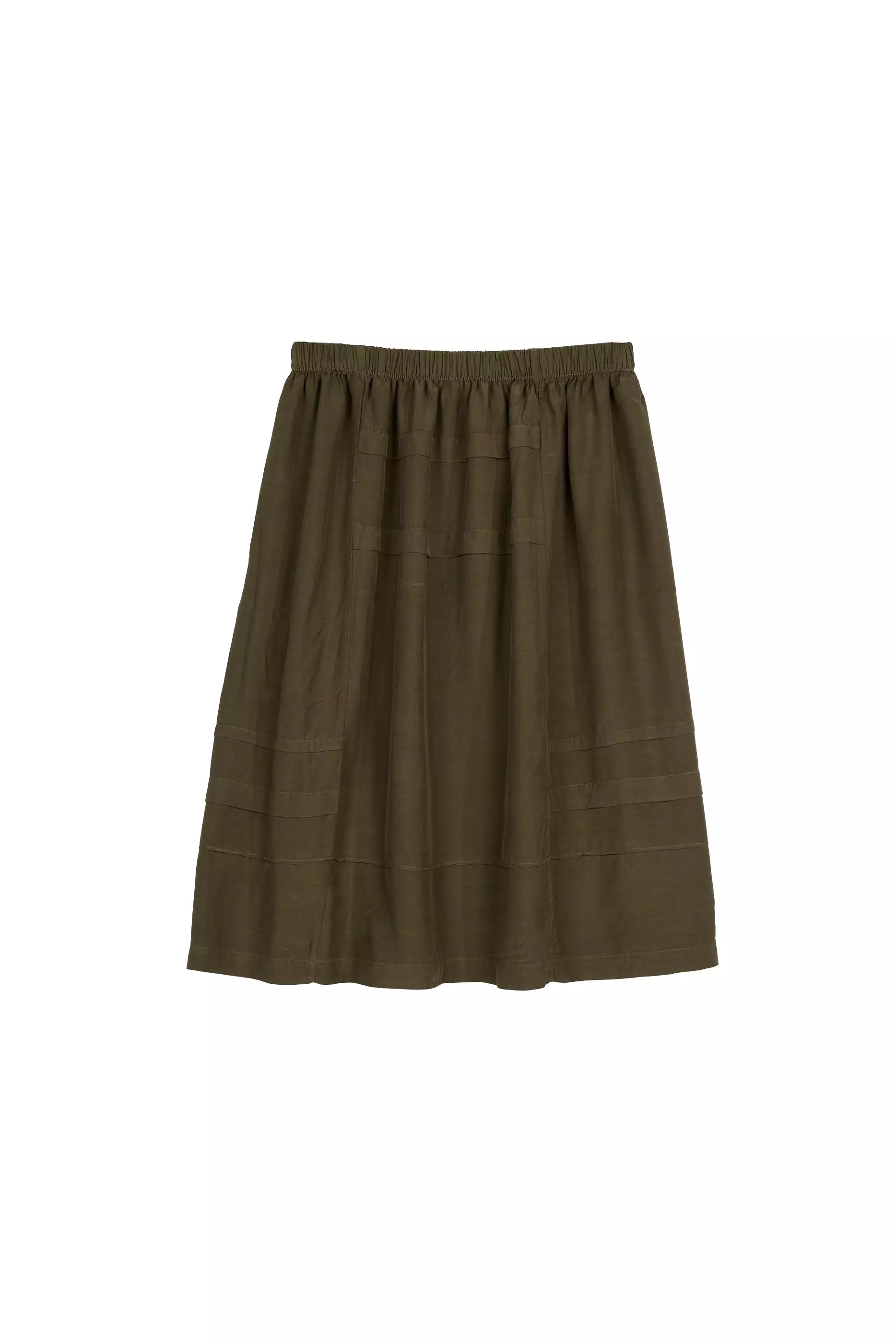 Pleated Skirt in Fatigue Color