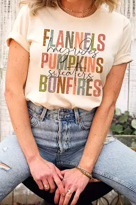 plus size flannels, pumpkins, bonfires, graphic tee