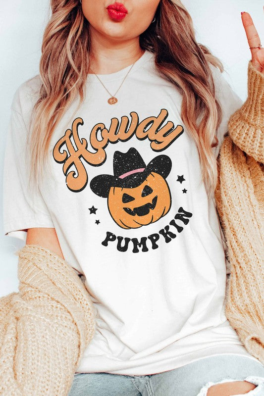 Plus Size Howdy Pumpkin Graphic Tee