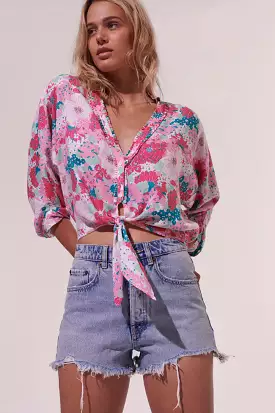 Poupette St. Barth - Azia Shirt - Pink Flower Mix