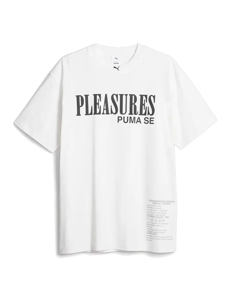 Puma X Pleasures Typo Tee - Puma White - Shop Now.