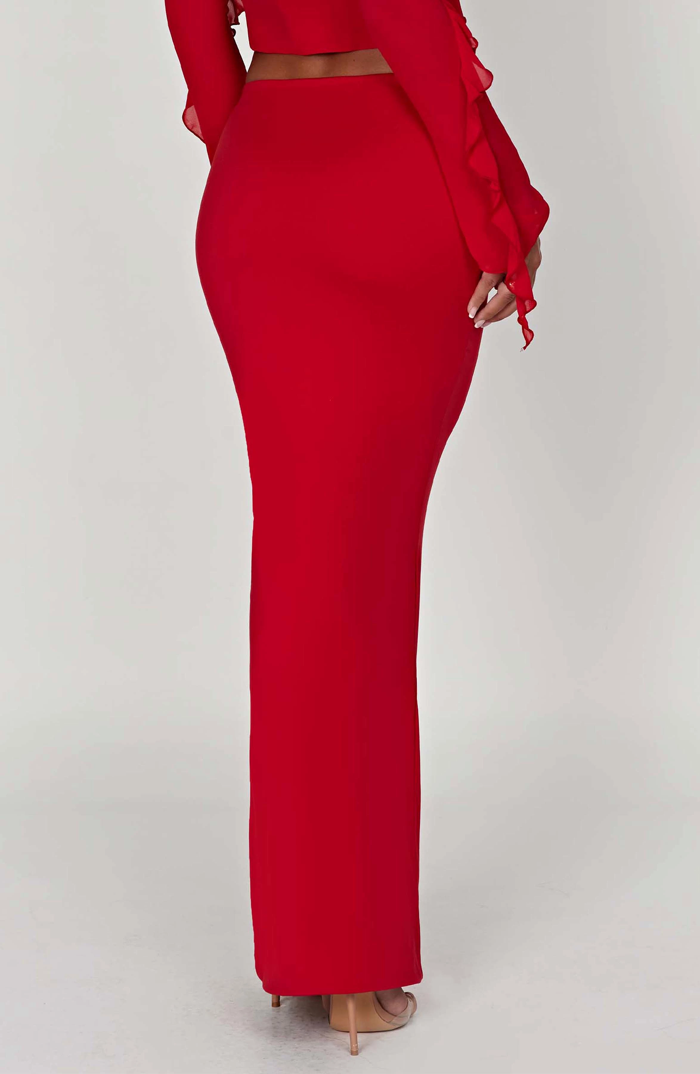 Red Astrid Maxi Skirt