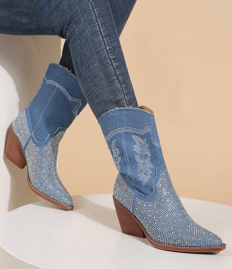 Rhinestone Western Boots: Top Pick for Fashionable Footwear.