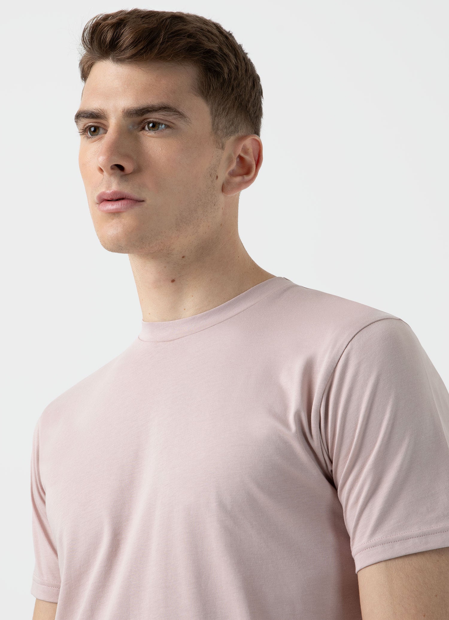 Riviera Midweight Tshirt: Pale Pink - Men's - Result