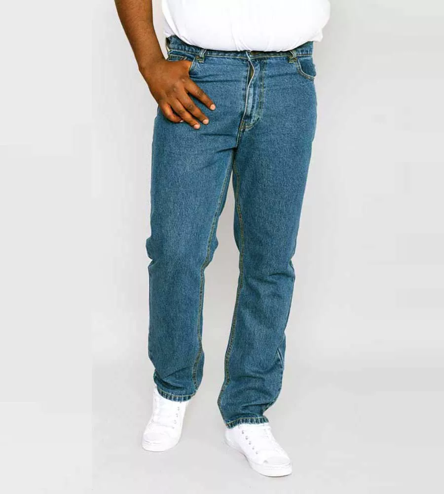 Blue Stonewash Stretch Jeans for Big Men (Carlos Stonewash)