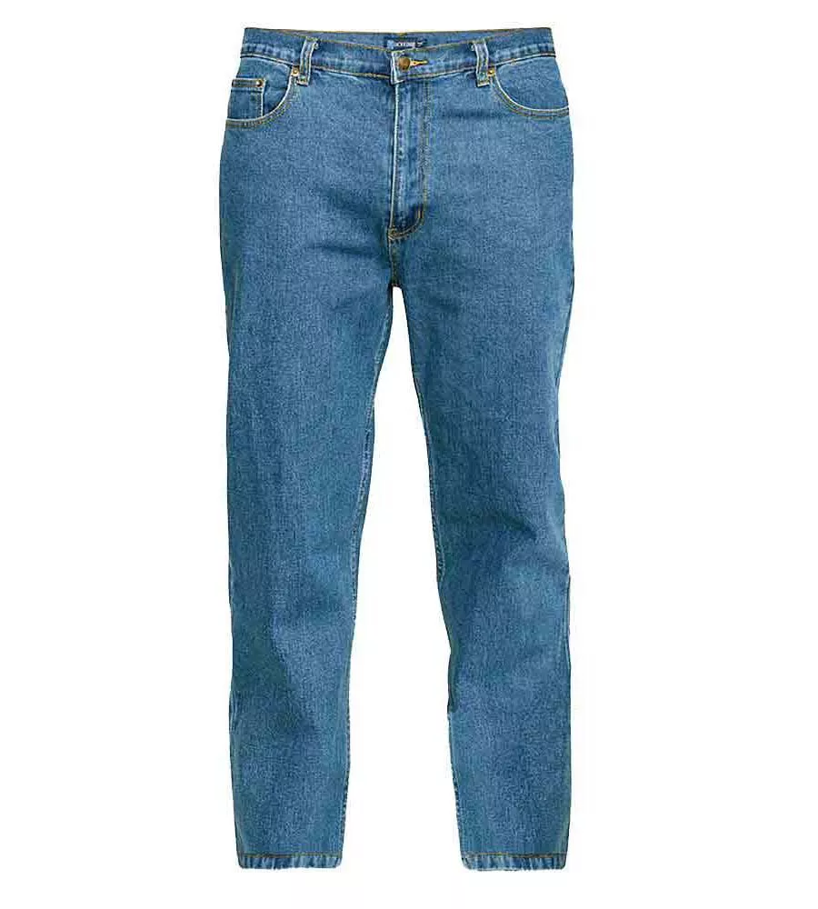 Blue Stonewash Stretch Jeans for Big Men (Carlos Stonewash)