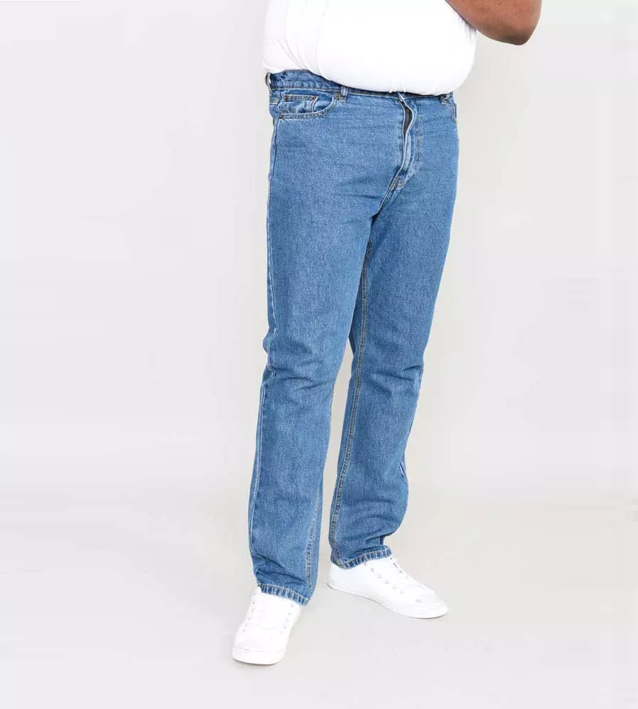 Blue Stonewash Stretch Jeans for Big Men (Carlos Stonewash)