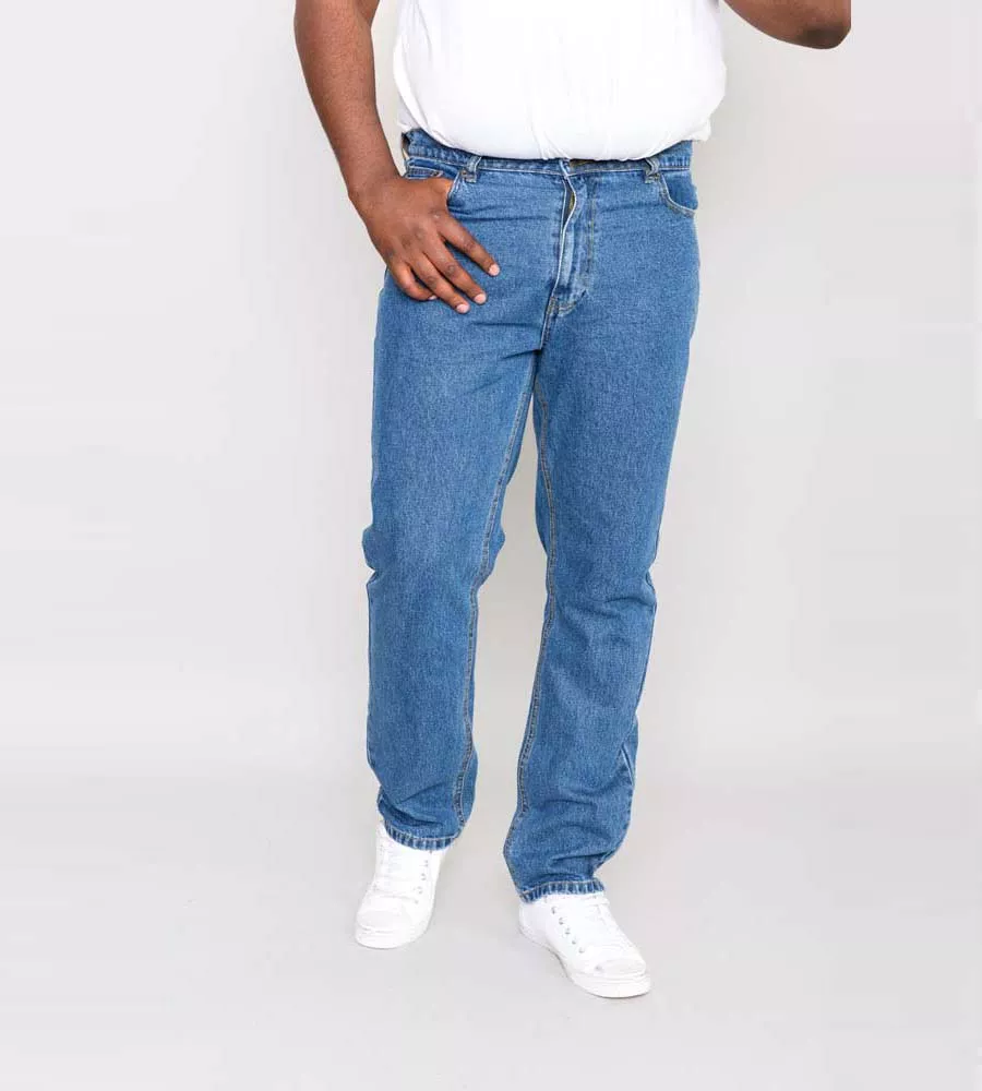 Blue Stonewash Stretch Jeans for Big Men (Carlos Stonewash)