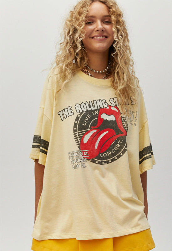 Rolling Stones Concert Oversize Tee - Daydreamer Stamp Design