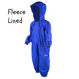 Royal Blue Fleece Lined One-Piece Rain and Mud Suit