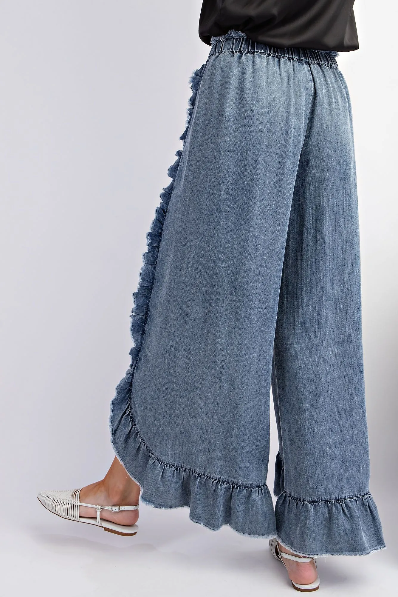 Ruffled Wide Leg Pants