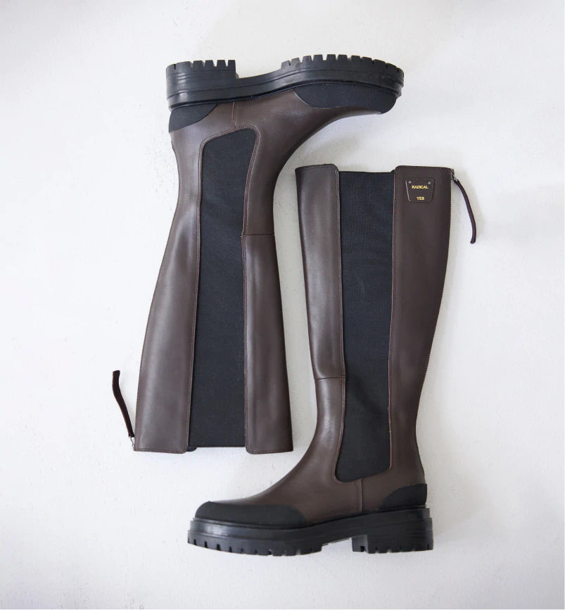 Saint Joan Tall Boot | Cocoa | Leather