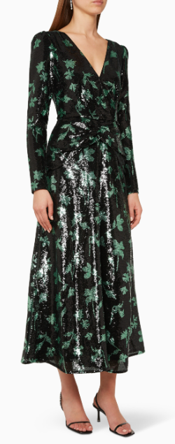 Sequin Twist Leaf Dress