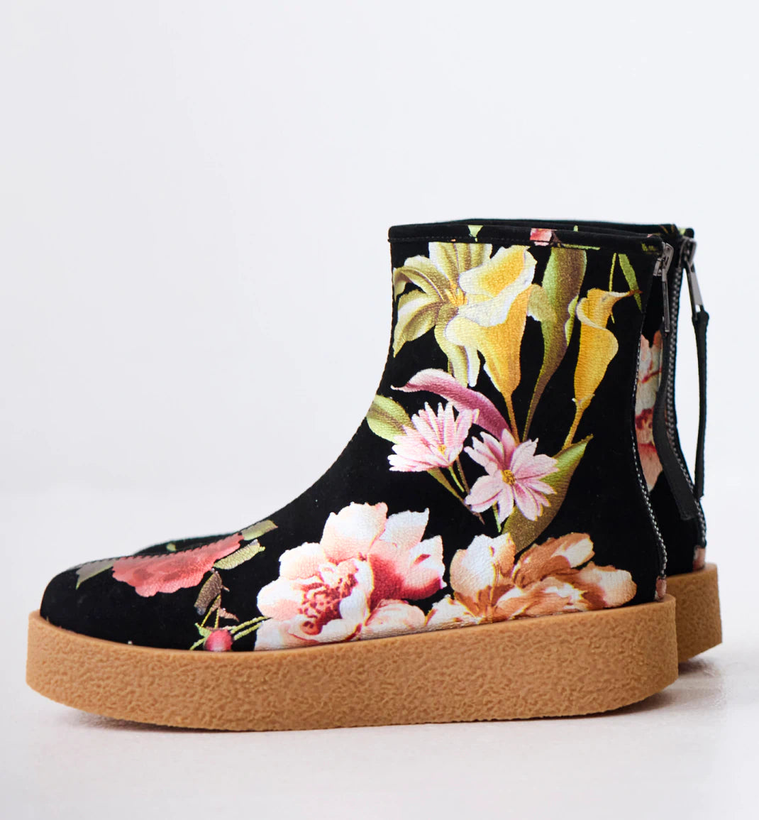 Shadow Boot - Printed Suede, Floral Inspired