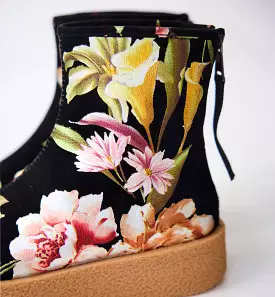 Shadow Boot - Printed Suede, Floral Inspired