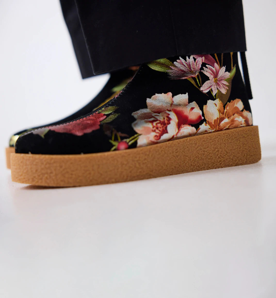 Shadow Boot - Printed Suede, Floral Inspired