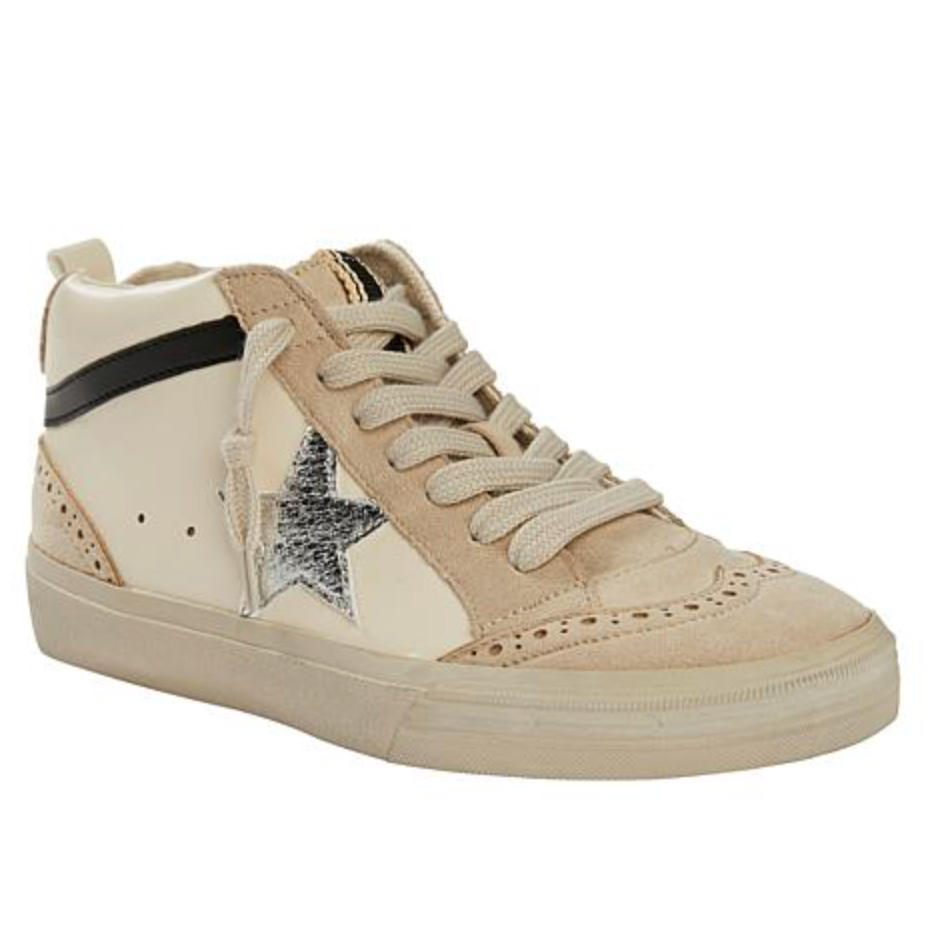 SHUSHOP White Mid Top Sneakers - Paulina - Buy Now