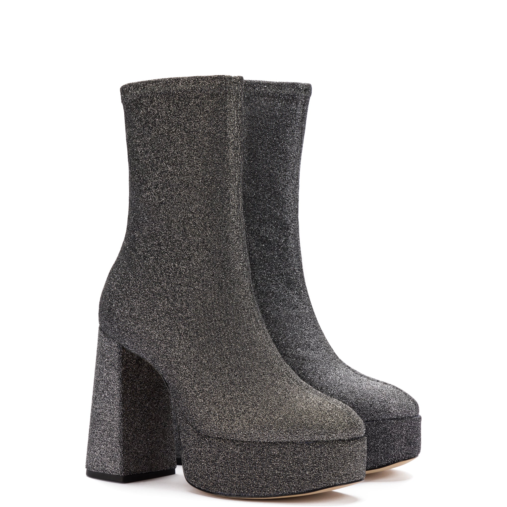 Silver Lurex Dolly Stretch Boot