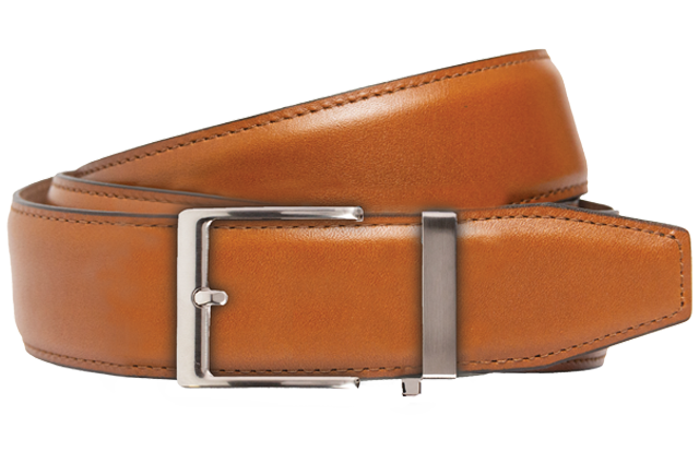 Smooth Pecan Dress Belt with 40mm Strap