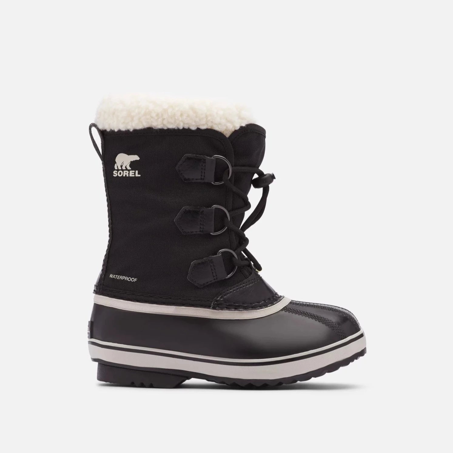 Sorel Youth Black Nylon Yoot Pac Boot