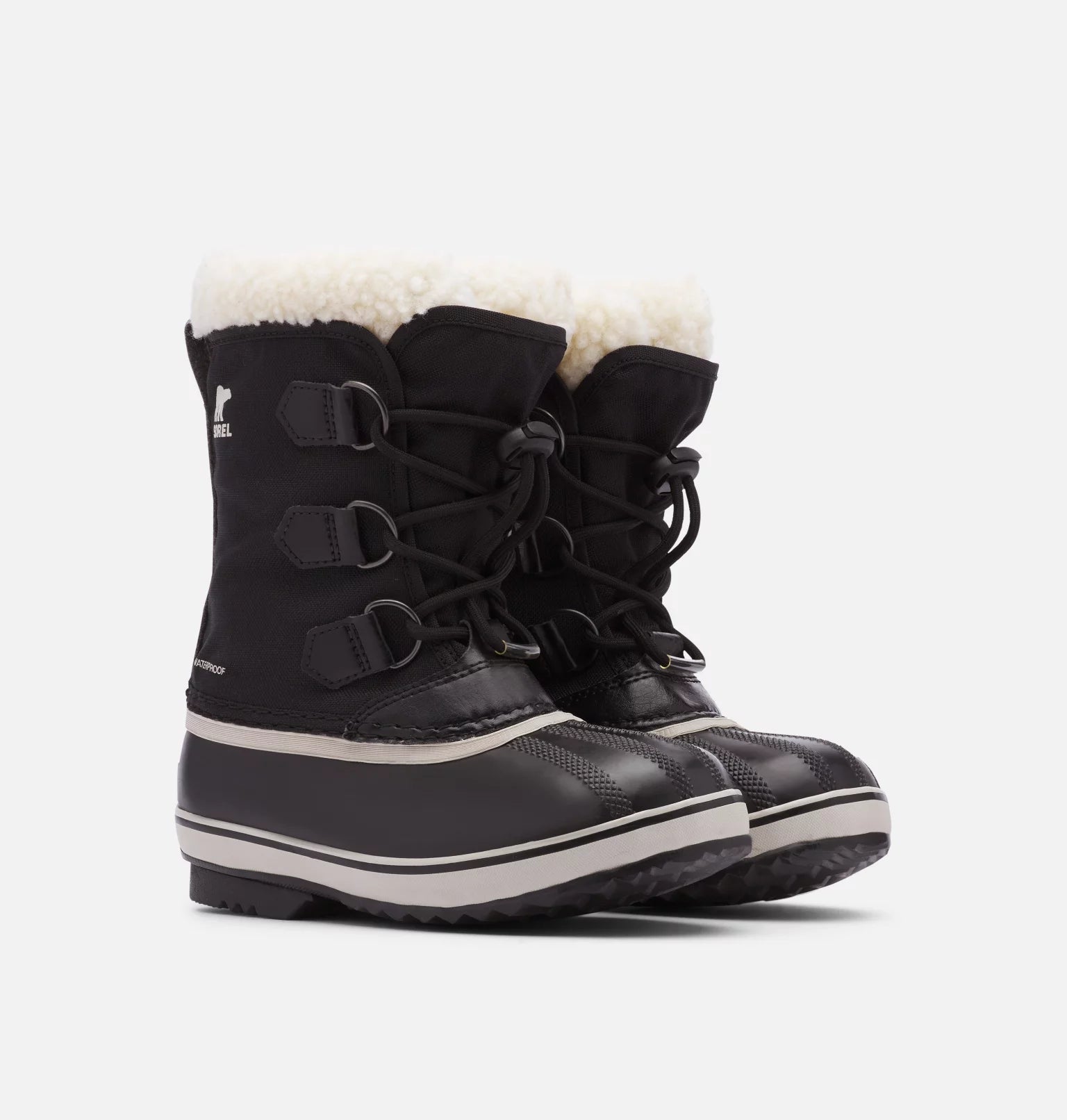 Sorel Youth Black Nylon Yoot Pac Boot