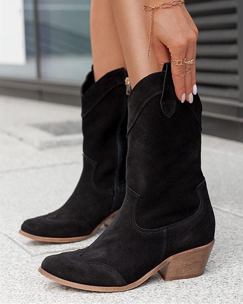 Split Zipper Flat Boots