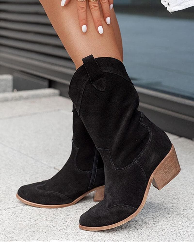 Split Zipper Flat Boots