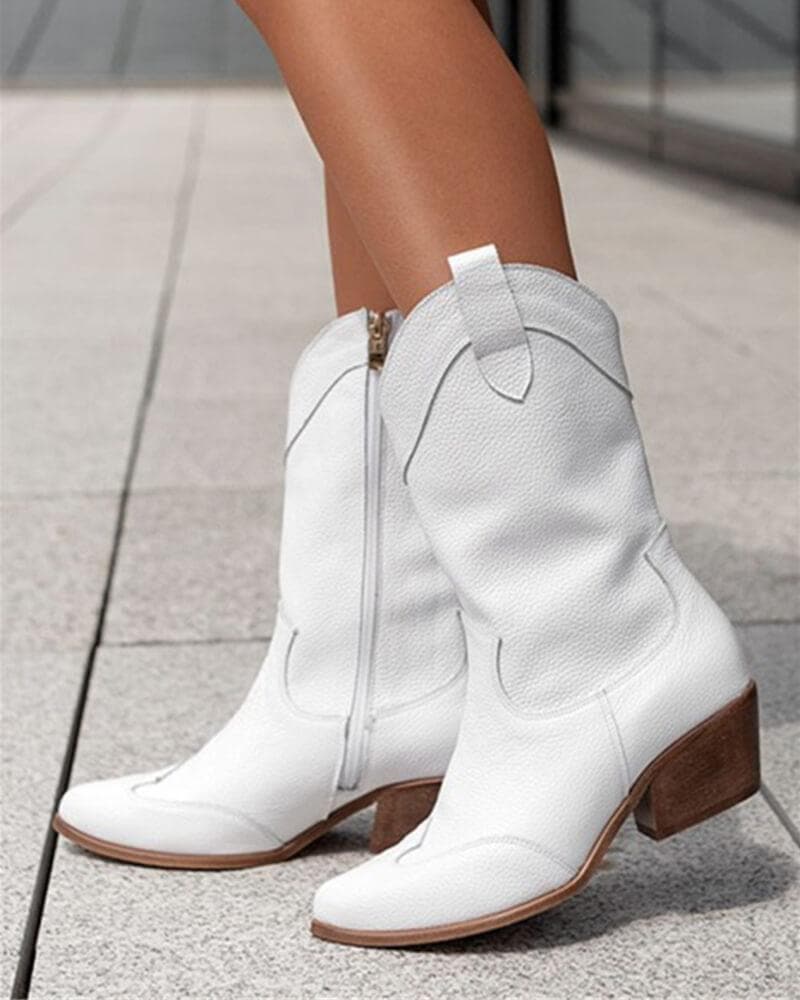 Split Zipper Flat Boots