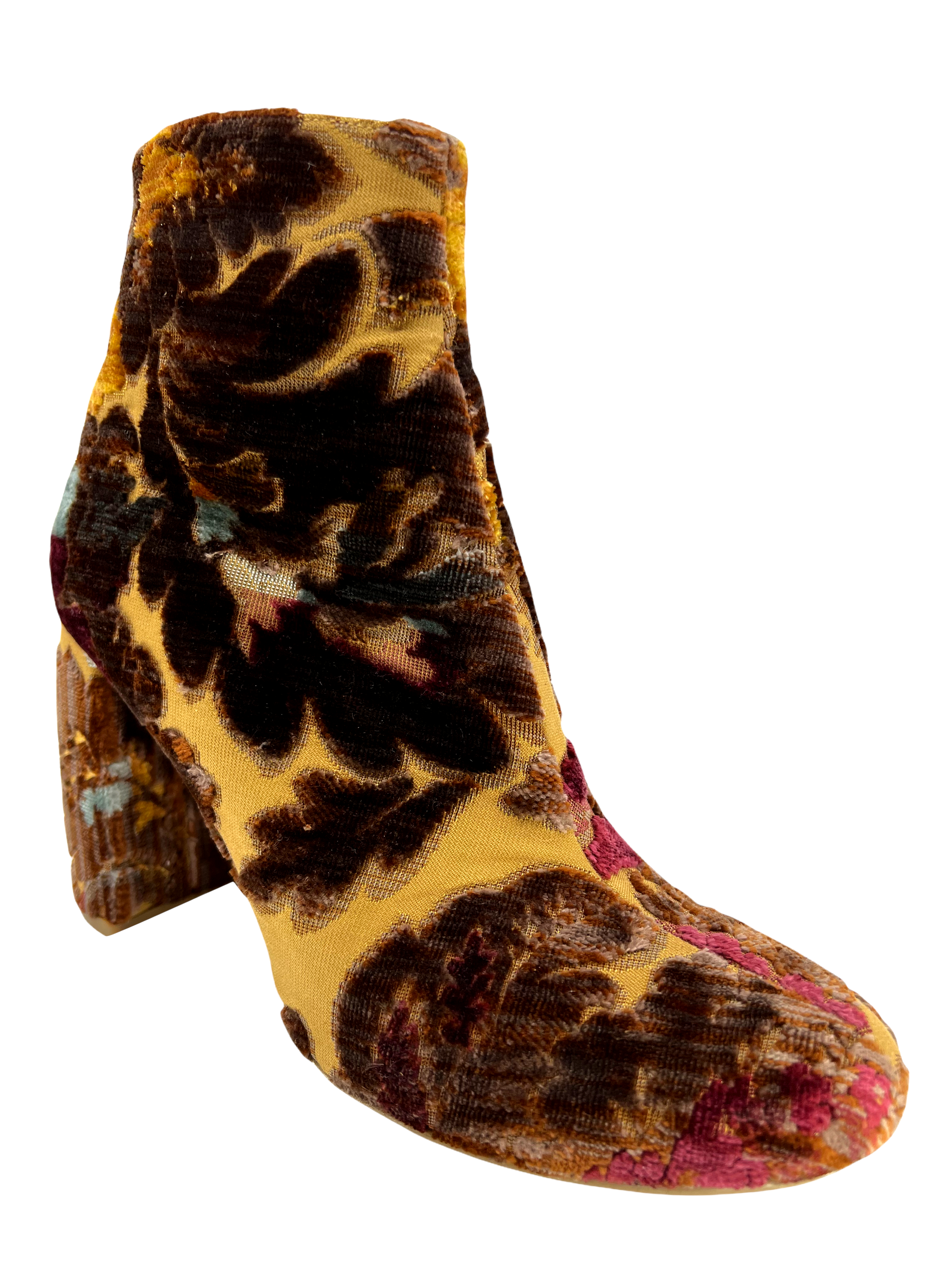 Stella McCartney Mustard Brocade Boots Size 9.5 - Available Now