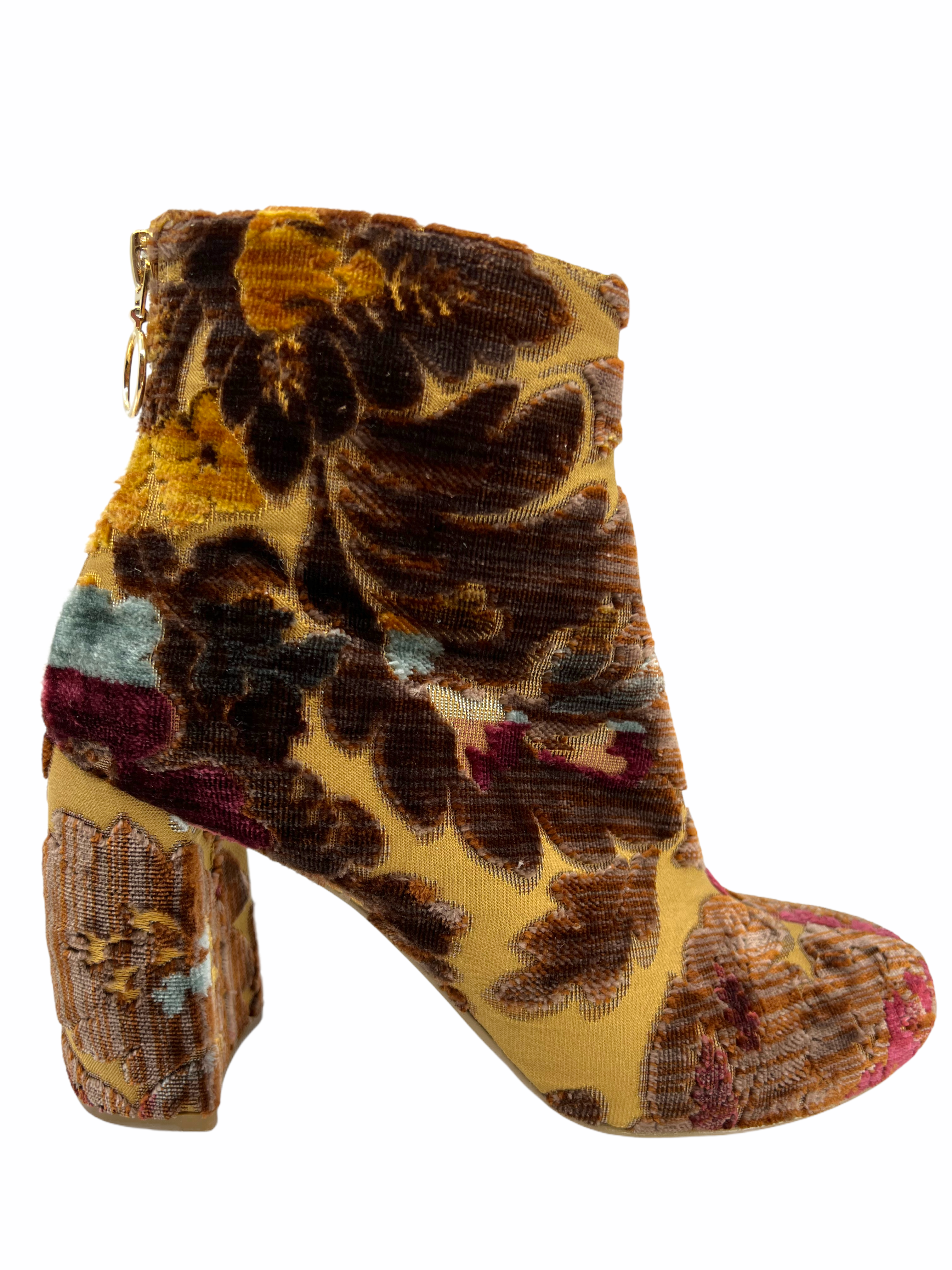 Stella McCartney Mustard Brocade Boots Size 9.5 - Available Now