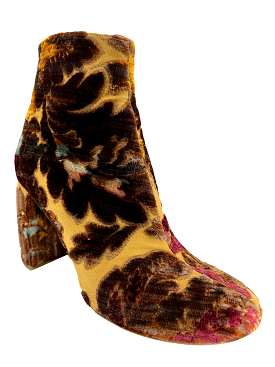 Stella McCartney Mustard Brocade Boots Size 9.5 - Available Now