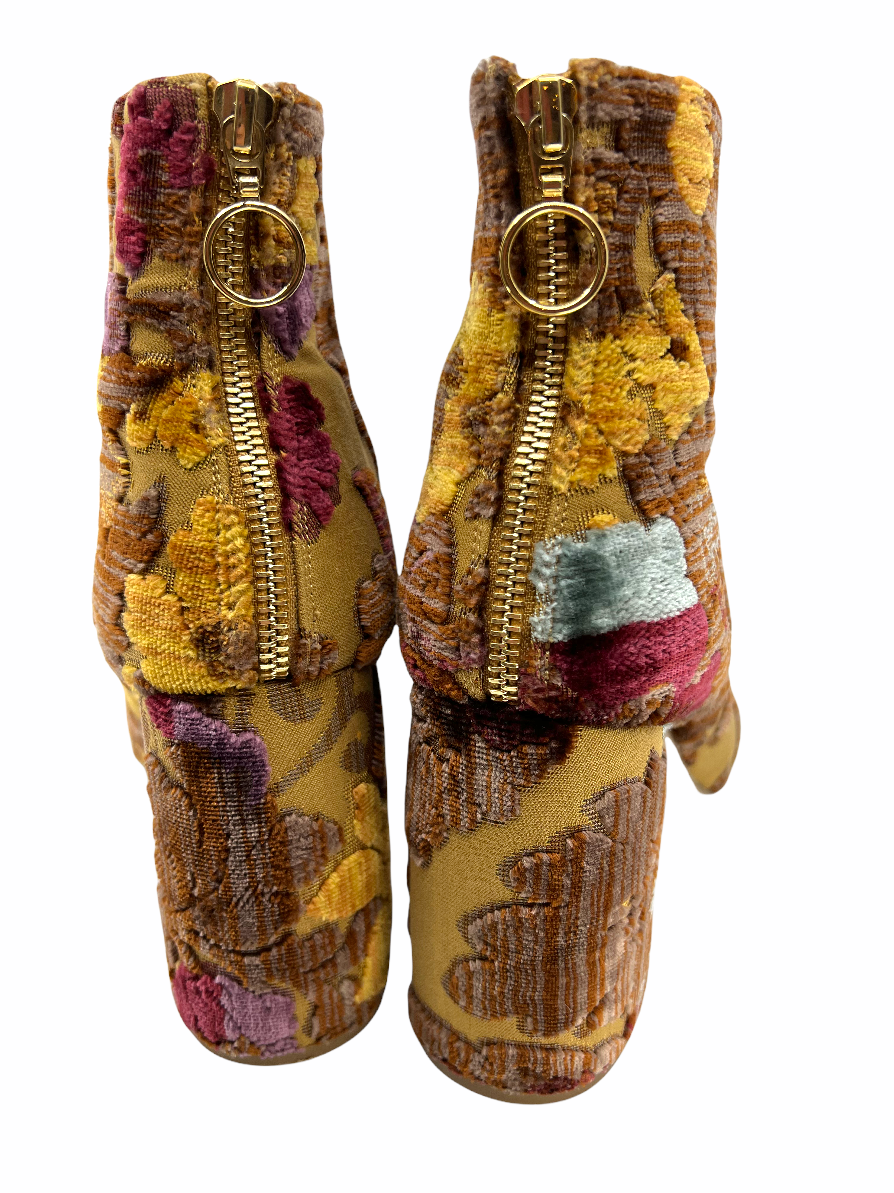 Stella McCartney Mustard Brocade Boots Size 9.5 - Available Now