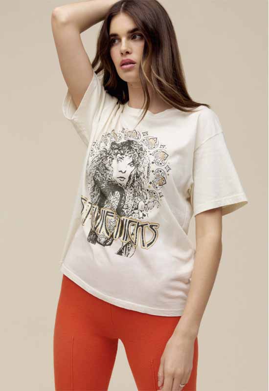 Stevie Nicks Metallic Boyfriend Tee - Buy Now