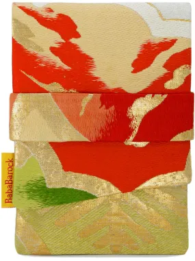 Japanese Vintage Silk Foldover Pouch - Striking Shimmer