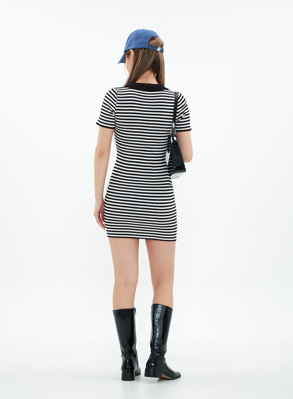 Striped Collar Mini Dress CM29