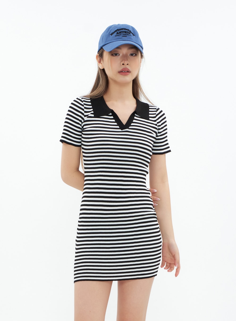 Striped Collar Mini Dress CM29