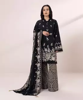 Stylish 3 Piece Embroidered Lawn Suit - Trendy Fashion Pick