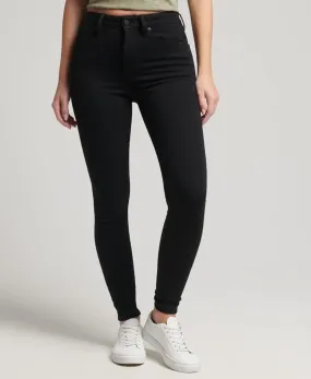 Superdry High Rise Skinny Fit Tapered Black Denim Jeans for Ladies