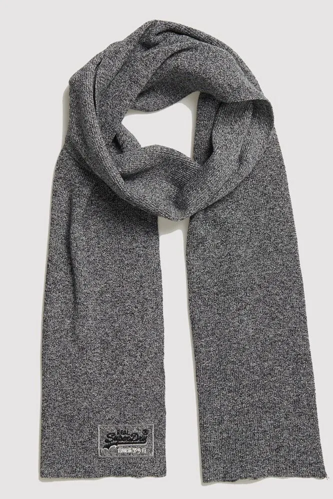 Basalt Grey Grit Superdry Orange Label Scarf