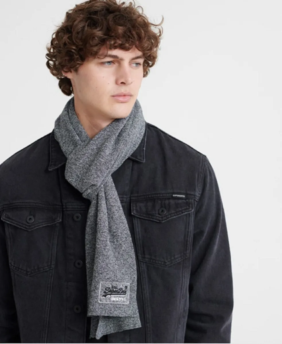 Basalt Grey Grit Superdry Orange Label Scarf