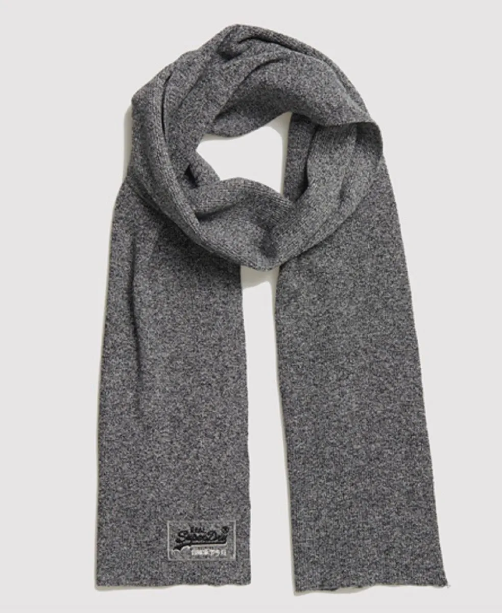 Basalt Grey Grit Superdry Orange Label Scarf