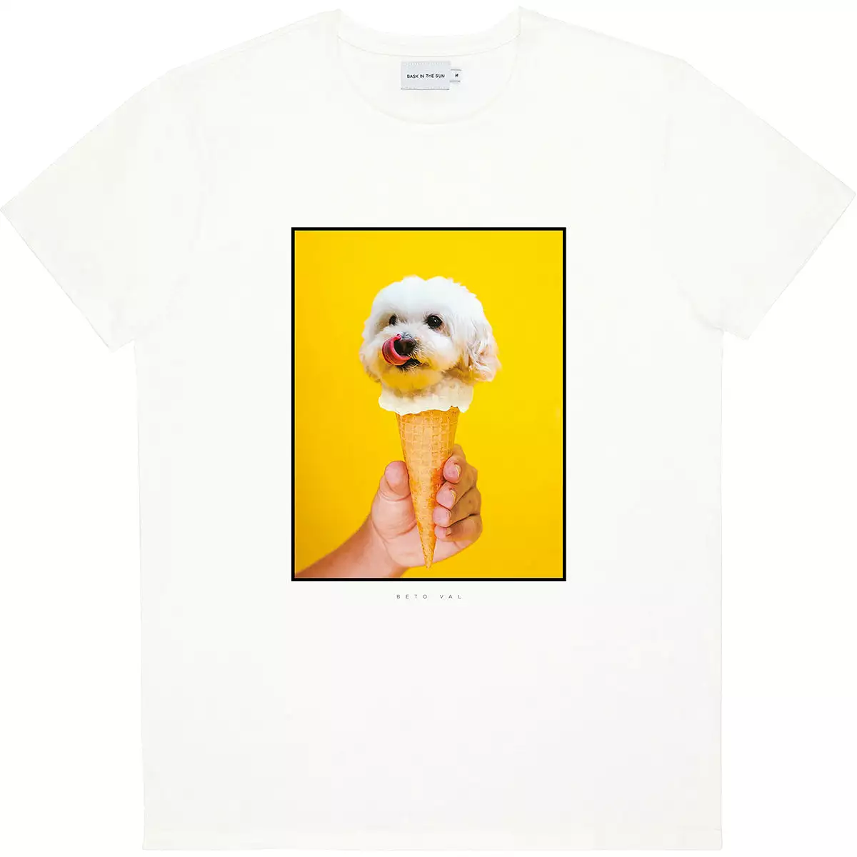 T-shirt Dog Ice Cream - Natural Beachwear