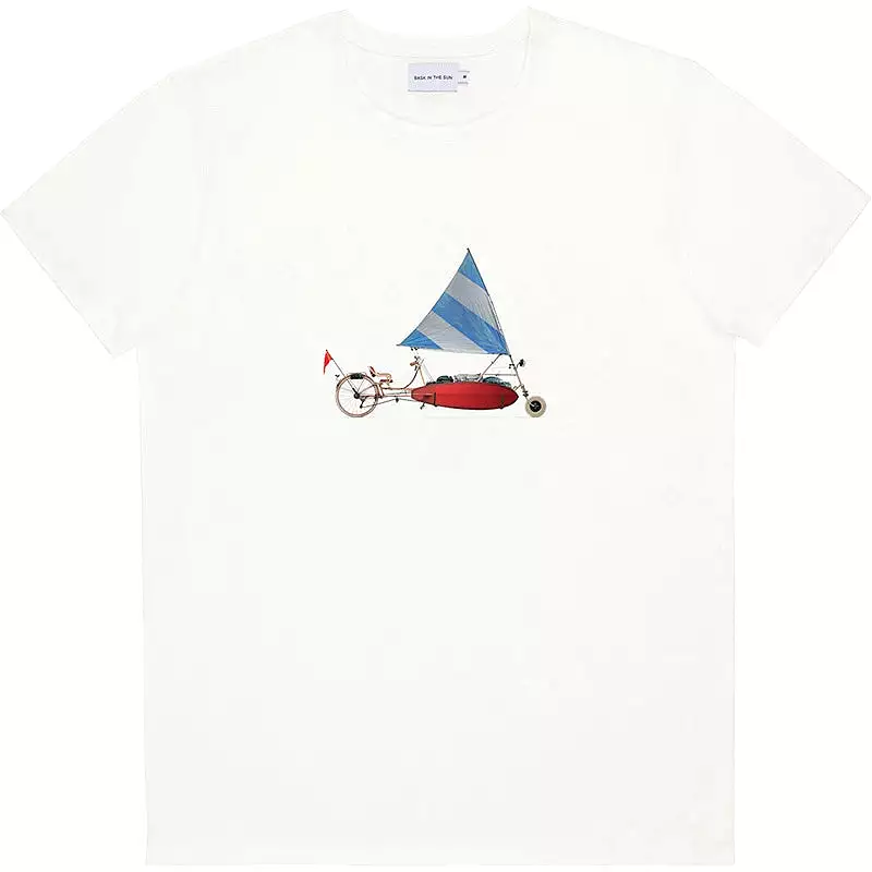 T-Shirt Sun Sailing Bicycle - Natural