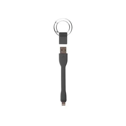 Targus Lightning Cable - Black, Ring Buckle Design, 9cm