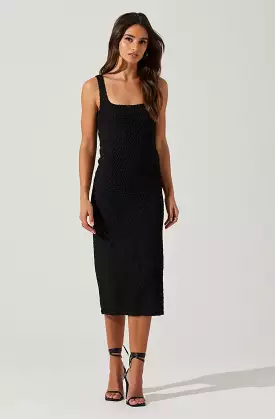 Textured Midi Dress