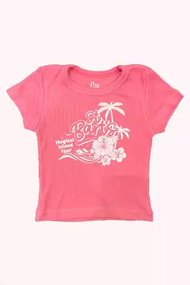 The optimized term for Pink St Barts Ribbed Tee is Pink Ribbed Tee from St Barts.