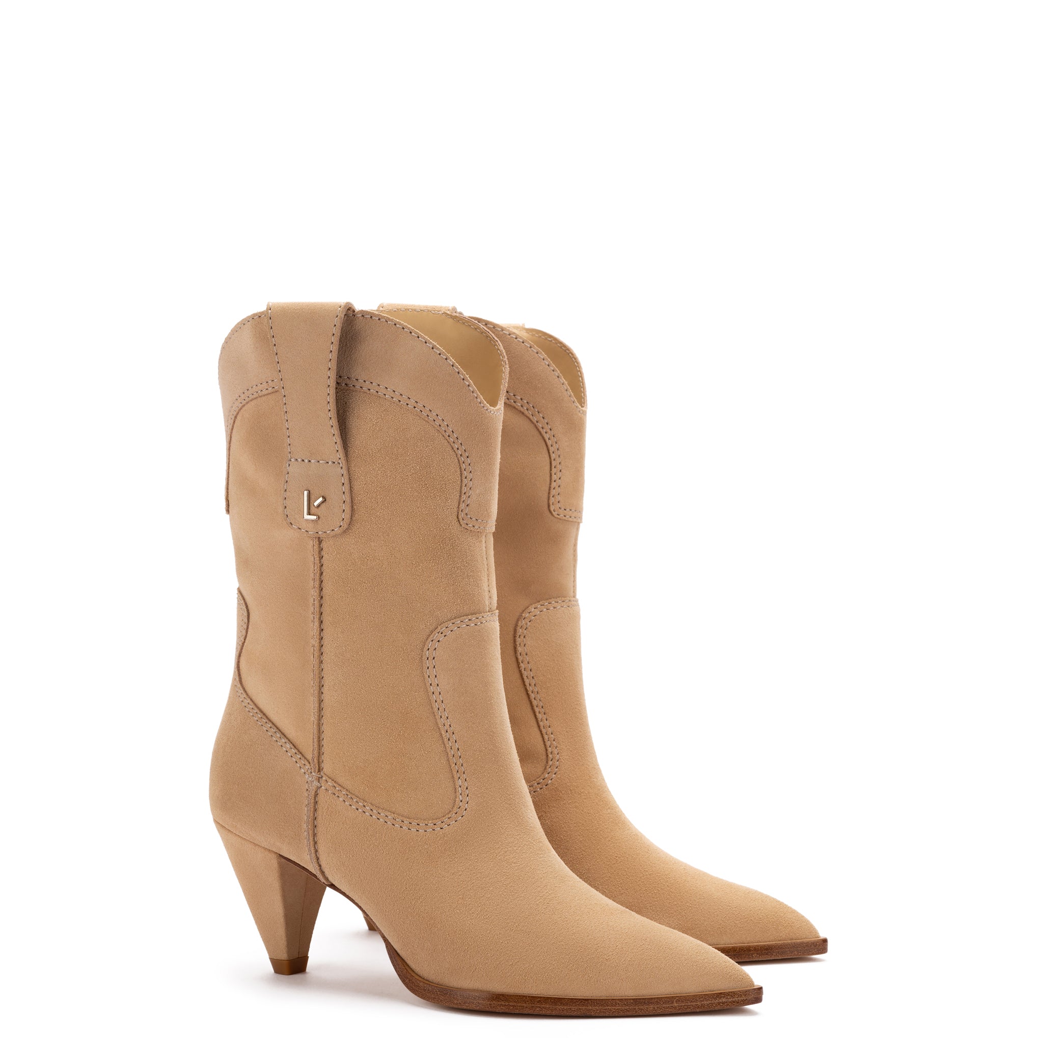 Thelma Suede Boots - Sand Suede - Shop Now.