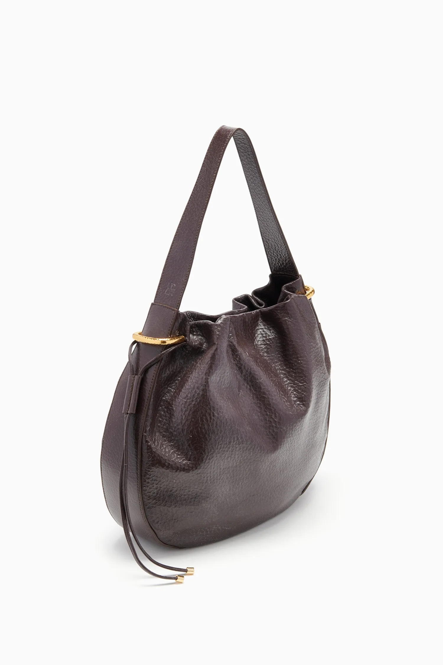 Tilda Ruched Chocolate Hobo