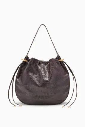 Tilda Ruched Chocolate Hobo