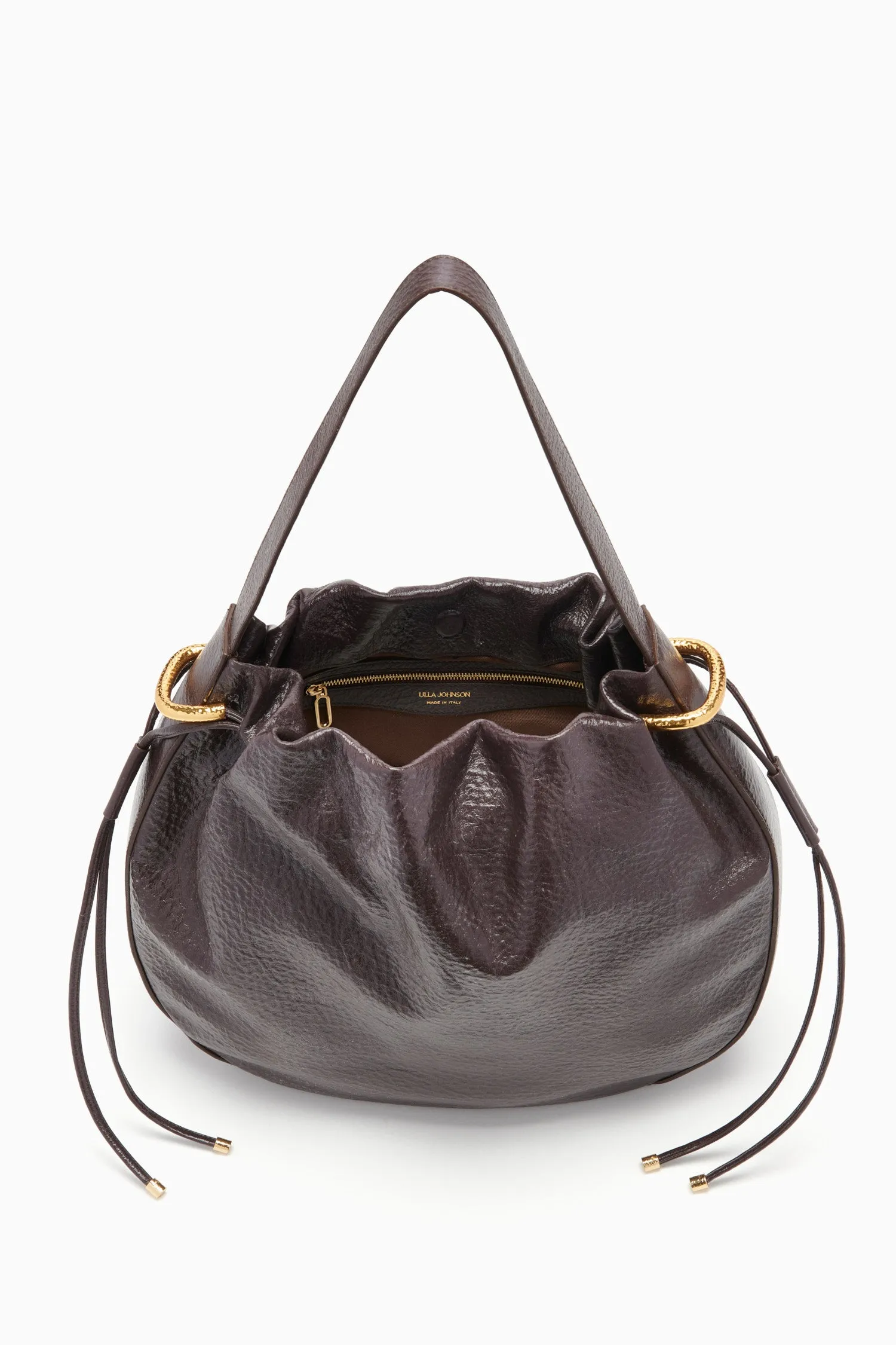 Tilda Ruched Chocolate Hobo